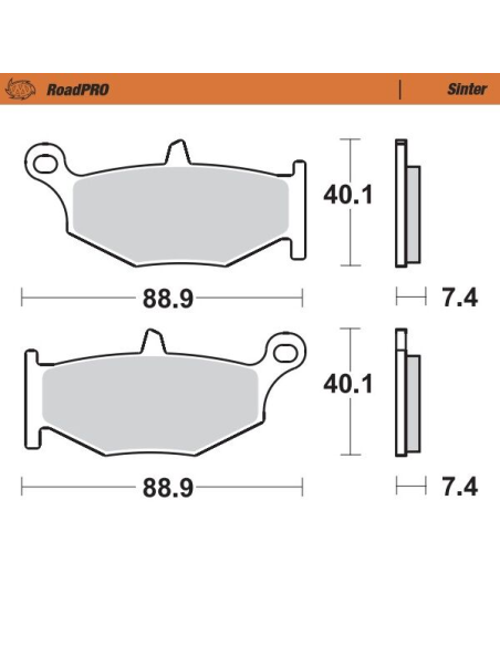 Plaquettes de frein MOTO MASTER métal fritté 406602 Road Pro Sinter