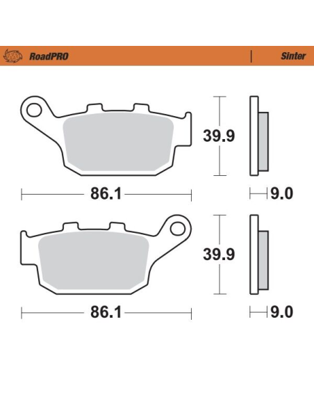 Plaquettes de frein MOTO MASTER métal fritté 407702 Road Pro Sinter