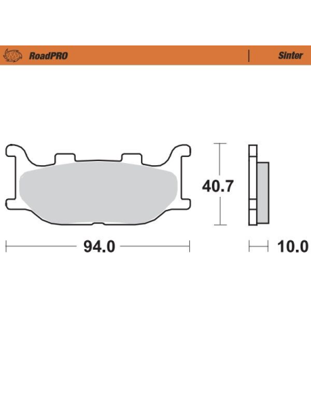 Plaquettes de frein MOTO MASTER métal fritté 403801 Road Pro Sinter