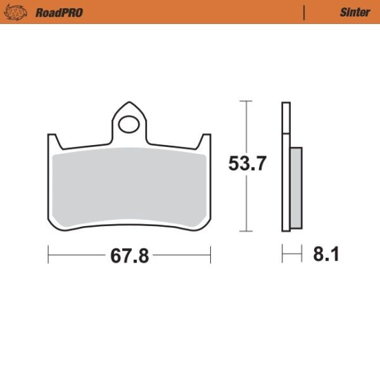 Plaquettes de frein MOTO MASTER métal fritté 402301 Road Pro Sinter