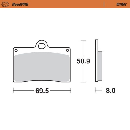 Plaquettes de frein MOTO MASTER métal fritté 402001 Road Pro Sinter