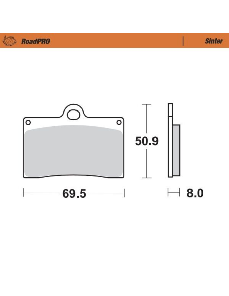 Plaquettes de frein MOTO MASTER métal fritté 402001 Road Pro Sinter