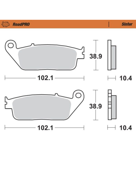 Plaquettes de frein MOTO MASTER métal fritté 403002 Road Pro Sinter