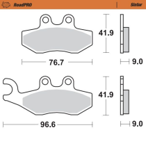 Plaquettes de frein MOTO MASTER métal fritté 400403 Road Pro Scooter