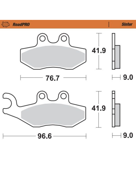 Plaquettes de frein MOTO MASTER métal fritté 400403 Road Pro Scooter