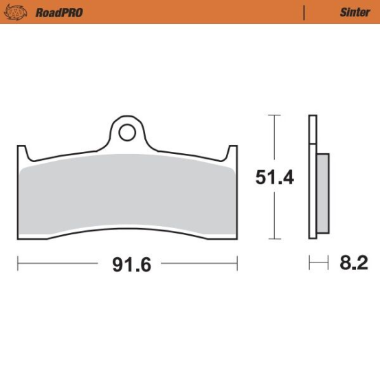Plaquettes de frein MOTO MASTER métal fritté 403501 Road Pro Sinter