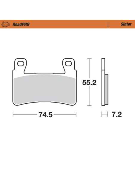 Plaquettes de frein MOTO MASTER métal fritté 405001 Road Pro Sinter