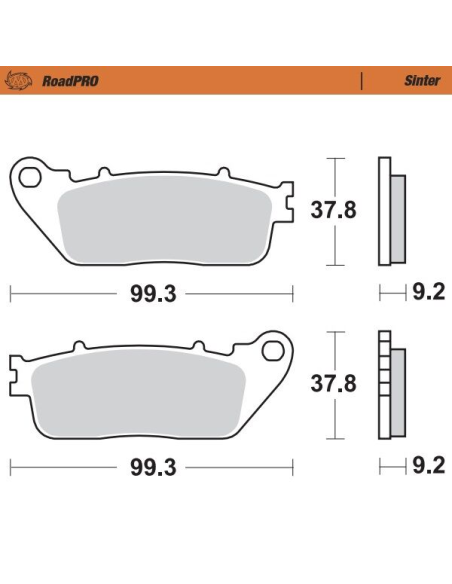 Plaquettes de frein MOTO MASTER métal fritté 407202 Road Pro Sinter