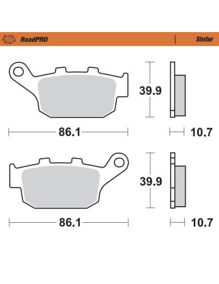 Plaquettes de frein MOTO MASTER métal fritté 402202 Road Pro Sinter