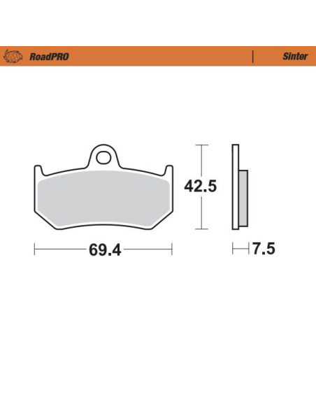 Plaquettes de frein MOTO MASTER métal fritté 402602 Road Pro Sinter
