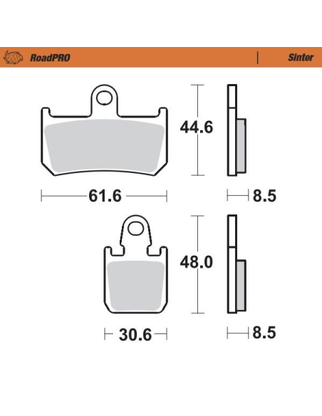 Plaquettes de frein MOTO MASTER métal fritté 406901 Road Pro Sinter