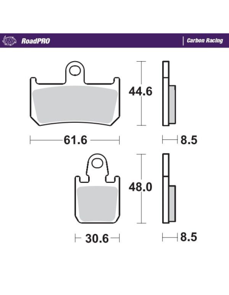 Plaquettes de frein MOTO MASTER 406906 Road Pro Carbone racing