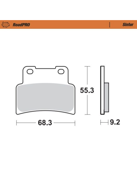 Plaquettes de frein MOTO MASTER métal fritté 407101 Road Pro Sinter