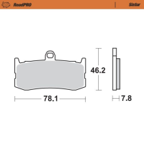 Plaquettes de frein MOTO MASTER métal fritté 407301 Road Pro Sinter