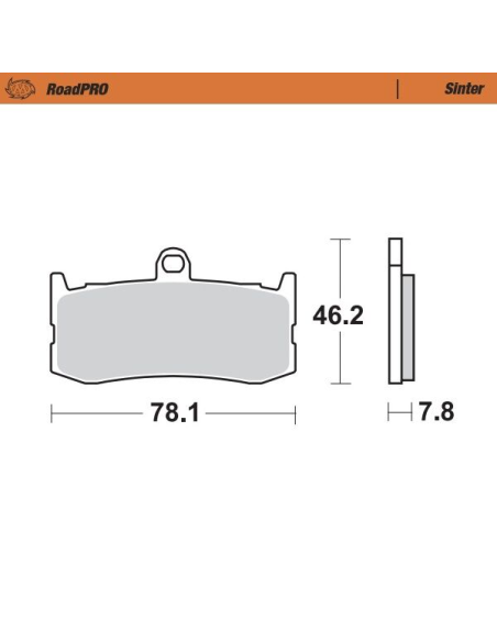 Plaquettes de frein MOTO MASTER métal fritté 407301 Road Pro Sinter