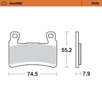 Plaquettes de frein MOTO MASTER métal fritté 407901 Road Pro Sinter