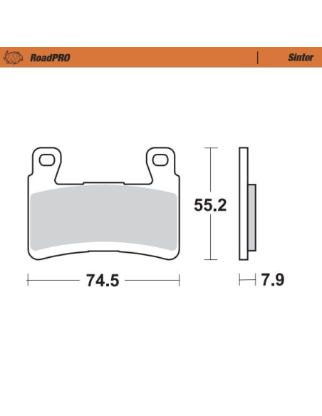 Plaquettes de frein MOTO MASTER métal fritté 407901 Road Pro Sinter