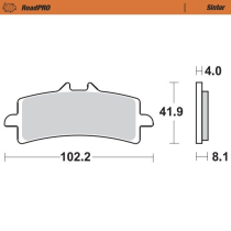 Plaquettes de frein MOTO MASTER métal fritté 408101 Road Pro Sinter