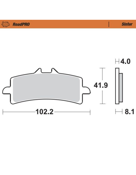 Plaquettes de frein MOTO MASTER métal fritté 408101 Road Pro Sinter