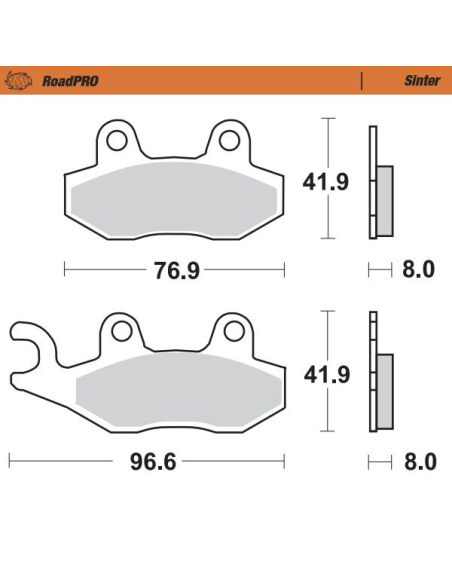 Plaquettes de frein MOTO MASTER métal fritté 410501 Road Pro Sinter