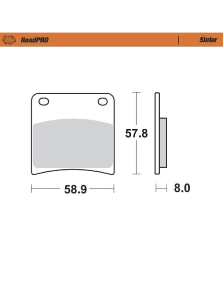 Plaquettes de frein MOTO MASTER métal fritté 410701 Road Pro Sinter