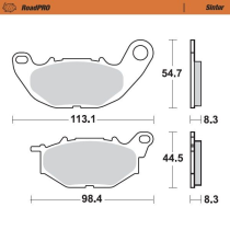 Plaquettes de frein MOTO MASTER métal fritté 412501 Road Pro Sinter