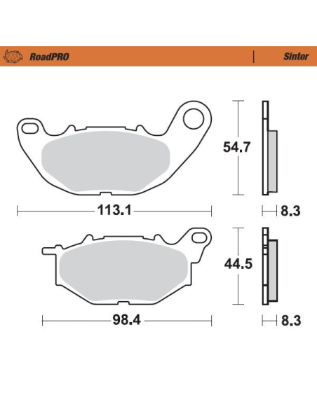 Plaquettes de frein MOTO MASTER métal fritté 412501 Road Pro Sinter