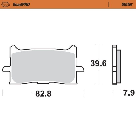 Plaquettes de frein MOTO MASTER métal fritté 412701 Road Pro Sinter