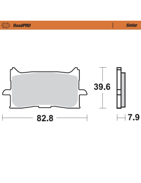 Plaquettes de frein MOTO MASTER métal fritté 412701 Road Pro Sinter