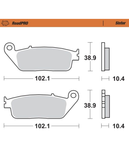 Plaquettes de frein MOTO MASTER métal fritté 400503 Road Pro Scooter