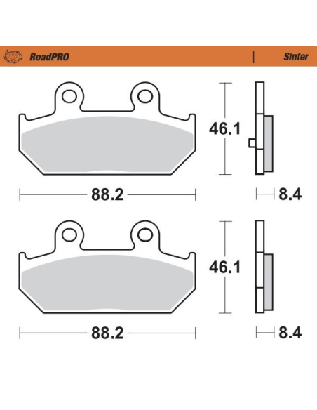 Plaquettes de frein MOTO MASTER métal fritté 400603 Road Pro Scooter