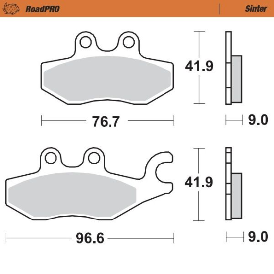 Plaquettes de frein MOTO MASTER métal fritté 400903 Road Pro Scooter