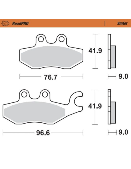 Plaquettes de frein MOTO MASTER métal fritté 400903 Road Pro Scooter