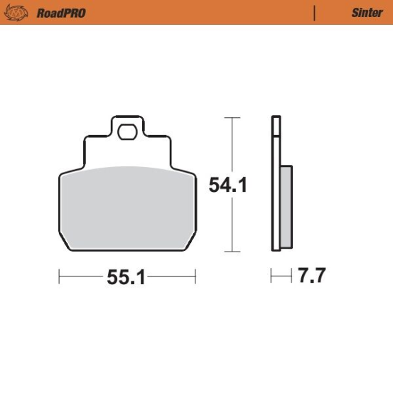 Plaquettes de frein MOTO MASTER métal fritté 401003 Road Pro Scooter