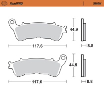 Plaquettes de frein MOTO MASTER métal fritté 401103 Road Pro Scooter