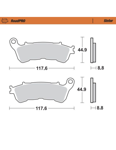 Plaquettes de frein MOTO MASTER métal fritté 401103 Road Pro Scooter