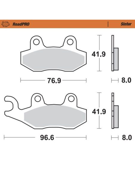 Plaquettes de frein MOTO MASTER métal fritté 401303 Road Pro Scooter