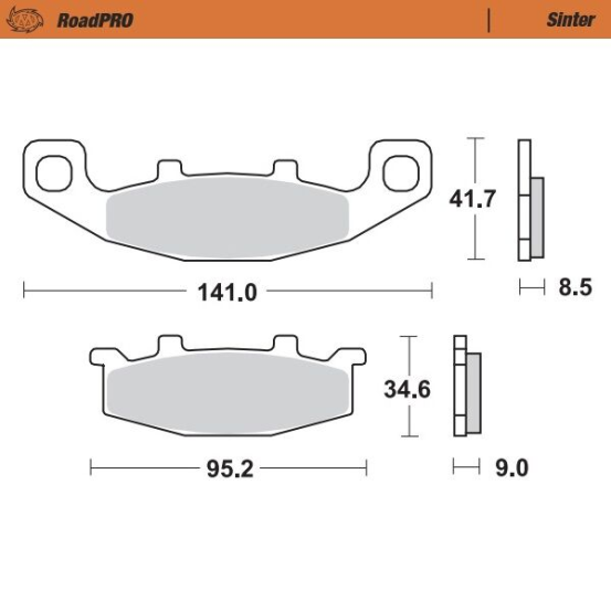 Plaquettes de frein MOTO MASTER métal fritté 402101 Road Pro Sinter