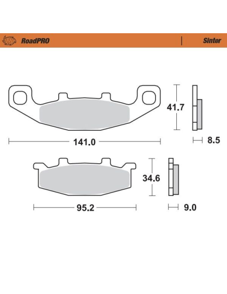 Plaquettes de frein MOTO MASTER métal fritté 402101 Road Pro Sinter