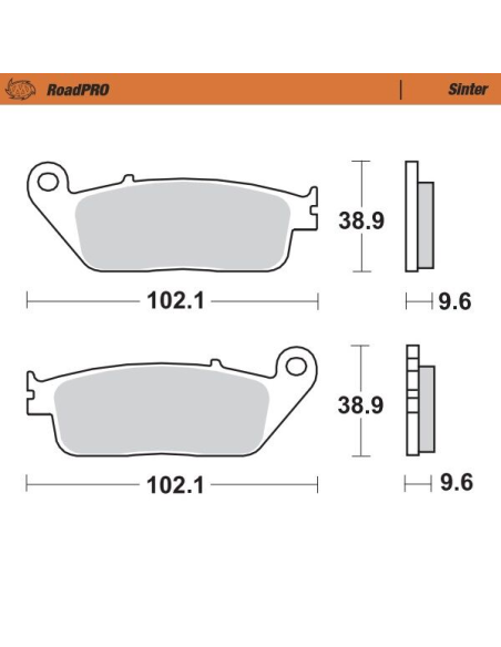 Plaquettes de frein MOTO MASTER métal fritté 402601 Road Pro Sinter
