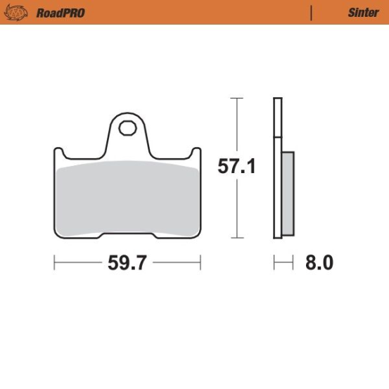 Plaquettes de frein MOTO MASTER métal fritté 404402 Road Pro Sinter