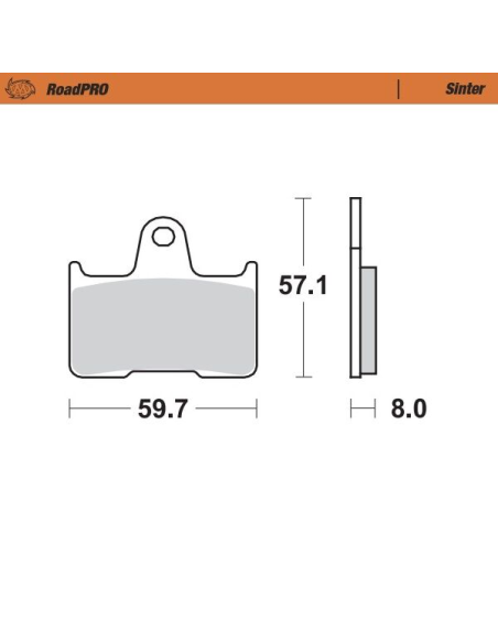 Plaquettes de frein MOTO MASTER métal fritté 404402 Road Pro Sinter