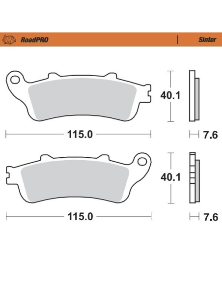 Plaquettes de frein MOTO MASTER métal fritté 404501 Road Pro Sinter