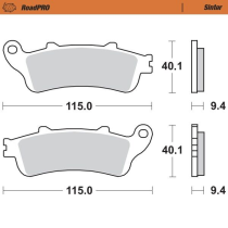 Plaquettes de frein MOTO MASTER métal fritté 404602 Road Pro Sinter