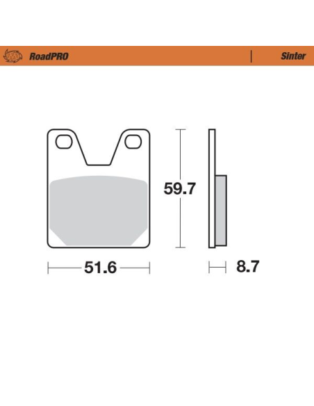 Plaquettes de frein MOTO MASTER métal fritté 404902 Road Pro Sinter