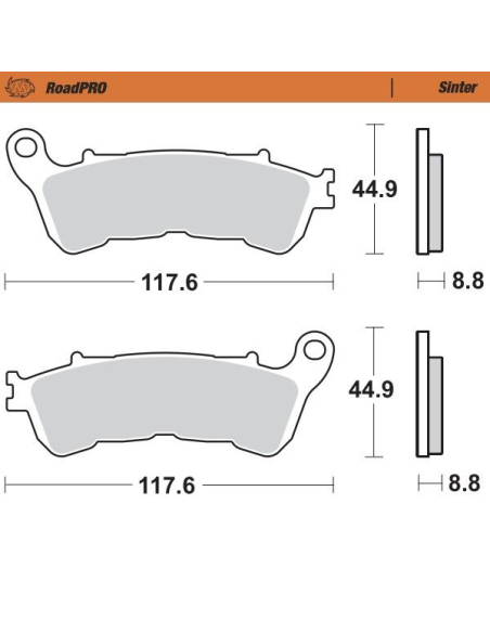 Plaquettes de frein MOTO MASTER métal fritté 406502 Road Pro Sinter