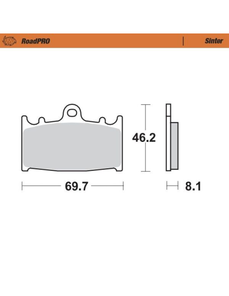 Plaquettes de frein MOTO MASTER métal fritté 402701 Road Pro Sinter
