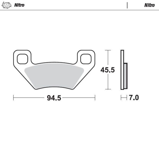 Plaquettes de frein MOTO MASTER métal fritté 097221 Nitro