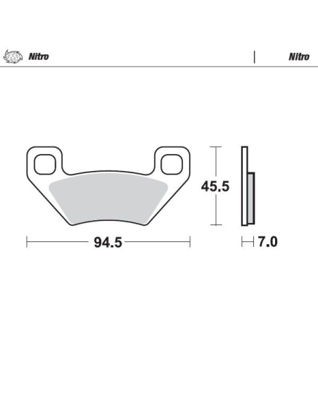Plaquettes de frein MOTO MASTER métal fritté 097221 Nitro
