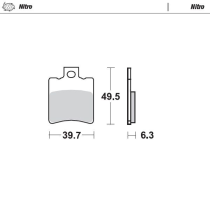 Plaquettes de frein MOTO MASTER métal fritté 097821 Nitro